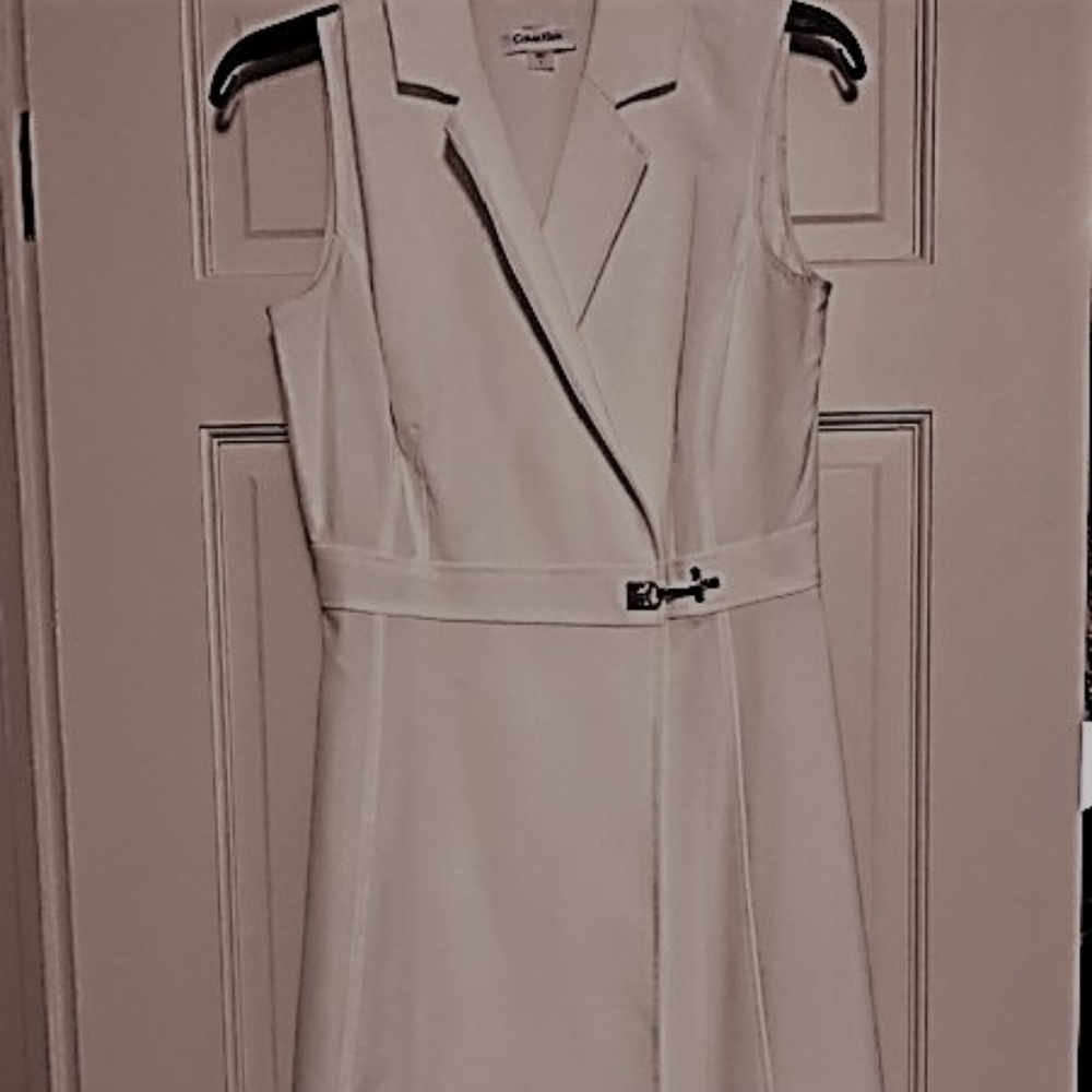 White Calvin Klein Wrap Dress Size 4